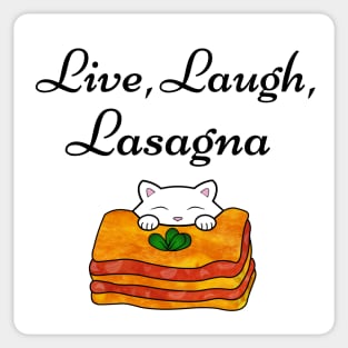 Live Laugh Lasagna Sticker